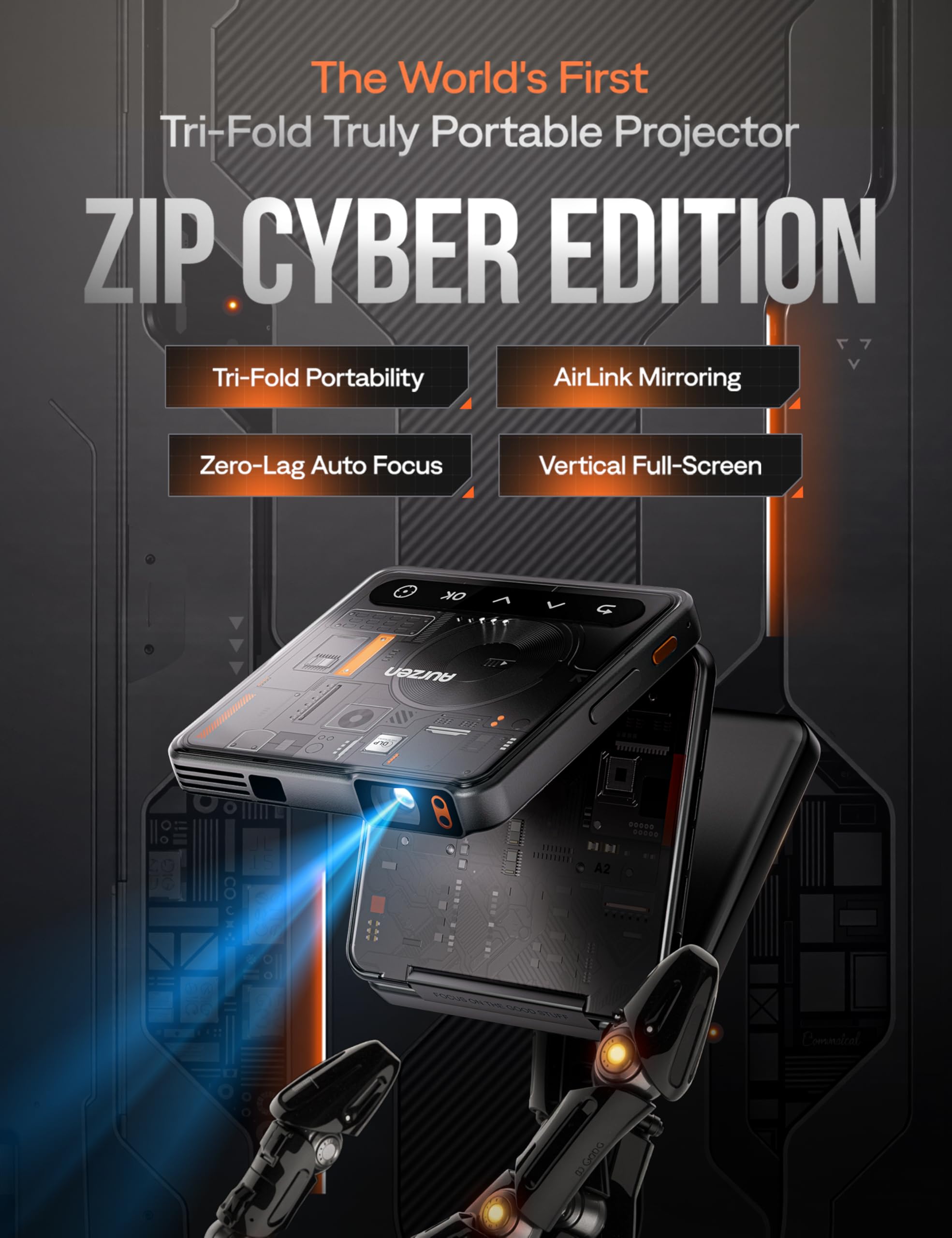 Amazon.com: Aurzen ZIP Cyber Edition Tri-Fold DLP Ultra-Portable